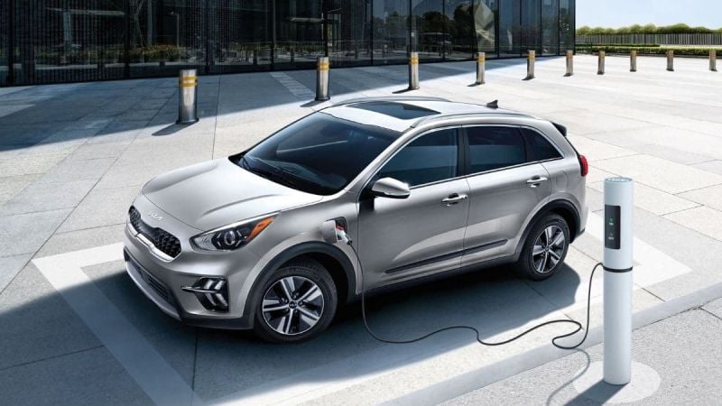 Kia Niro plugged in to charge