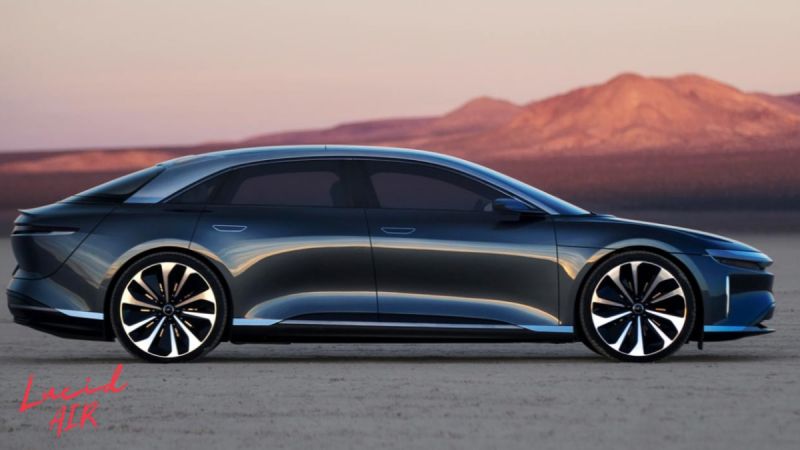 2022 Lucid Air Blue Side Shot 