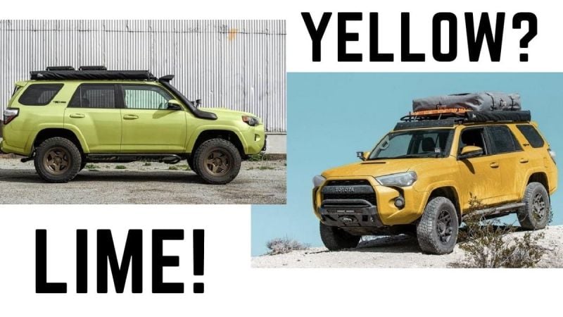 2022 Toyota 4Runner TRD Pro Electric Lime Metallic Yellow profile view