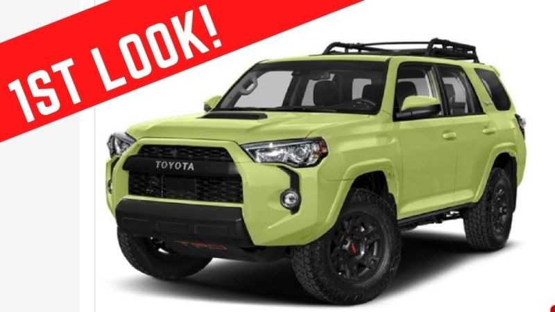 2022 Toyota 4Runner TRD Pro Lime Rush profile view front end