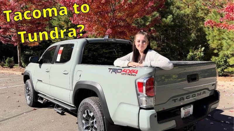 2022 Toyota Tacoma TRD Off-Road Lunar Rock profile view back end rear end