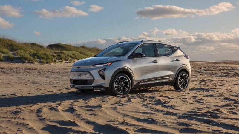 2023 Chevy Bolt EUV on a beach