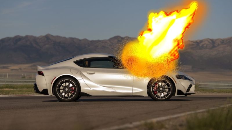 Toyota GR Supra in white pearl