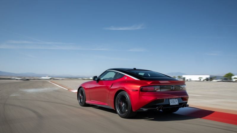red 2024 Nissan Z rear view