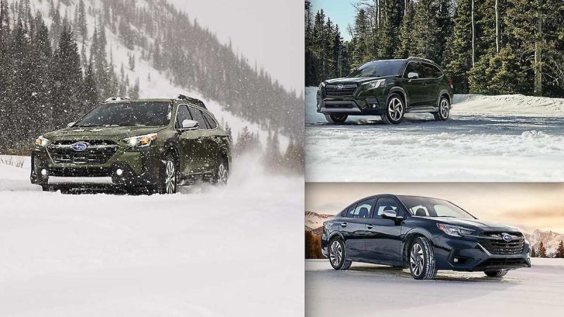 2024 Subaru Forester, Outback, Legacy side by side