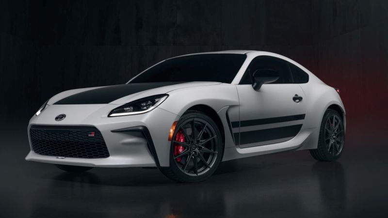 The black on white color scheme of the 2024 Toyota GR86 Trueno Edition evoke the Initial D AE86 Corolla