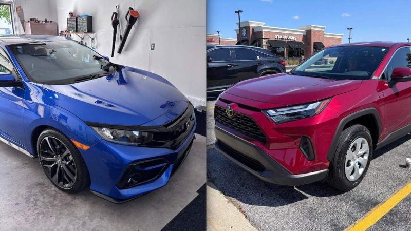 2020 Honda Civic and 2025 Toyota RAV4