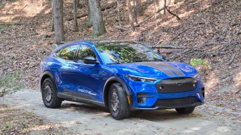 The 2025 Ford Mustang Mach-E Rally benefits from the addition of Michelin CrossClimate2 tires