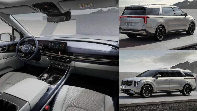 Interior and exterior images of the 2025 Kia Carnival