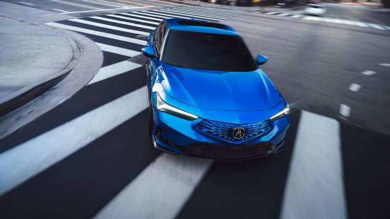 2026 Acura Integra in new blue color and color-matched grill
