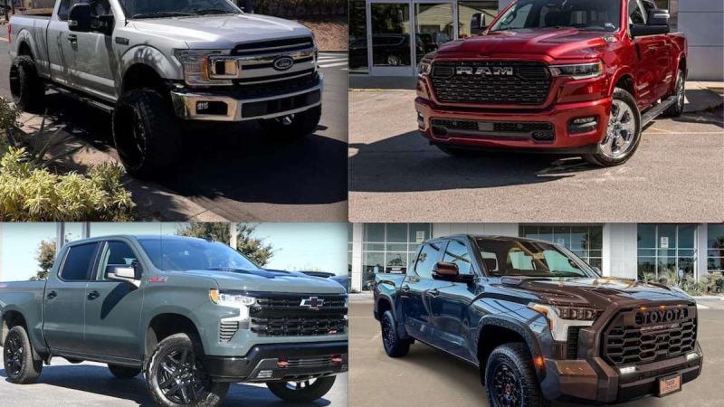 Ford F-150, Chevy Silverado, Ram 1500, Toyota Tundra 