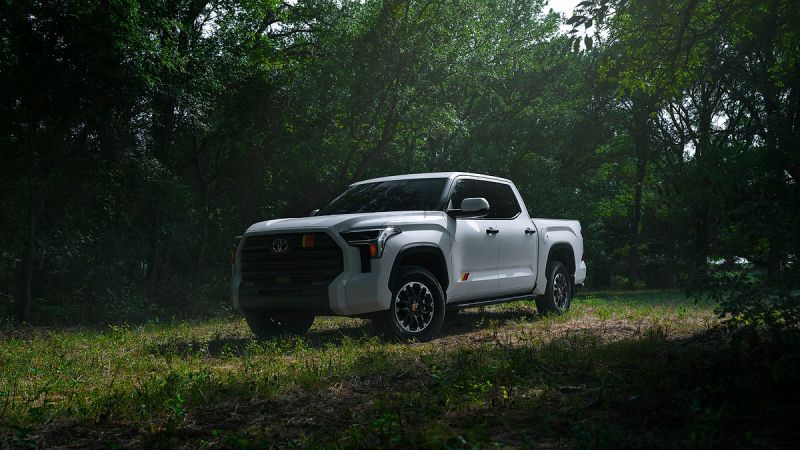 2026 Toyota Tundra TRD Rally Package parked in a forest clearing