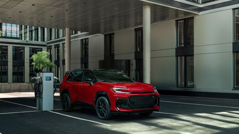 2026 Toyota RAV4 Plug-in hybrid-electric vehicle at charging station