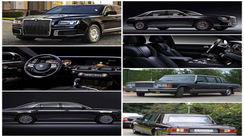 The New Aurus Senat SWB Saloon and the 1985 Zil Limousine
