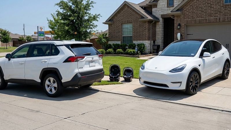 Tesla Model Y & Toyota RAV4