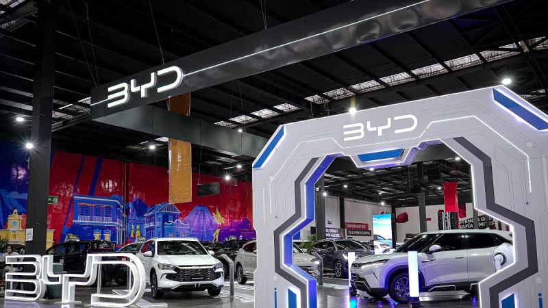 Image of BYD trade show display courtesy of BYD media support. 