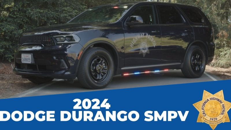 California Highway Patrol's new gas-gulping V8-powered patrol car is shown