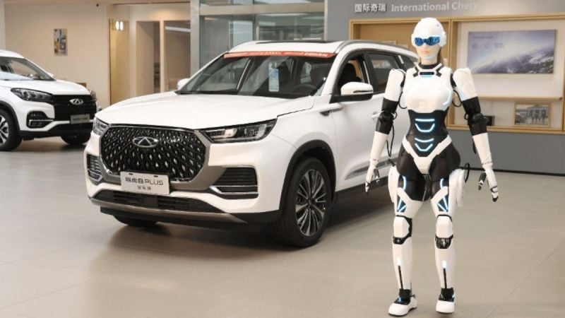 Chery's Sales Robot In A Chery Dealership