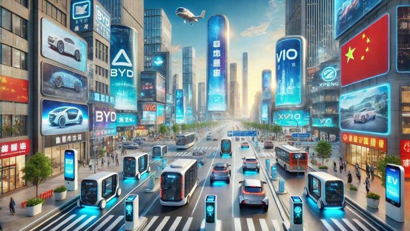 China EV Dominance Rendered By Dall-E