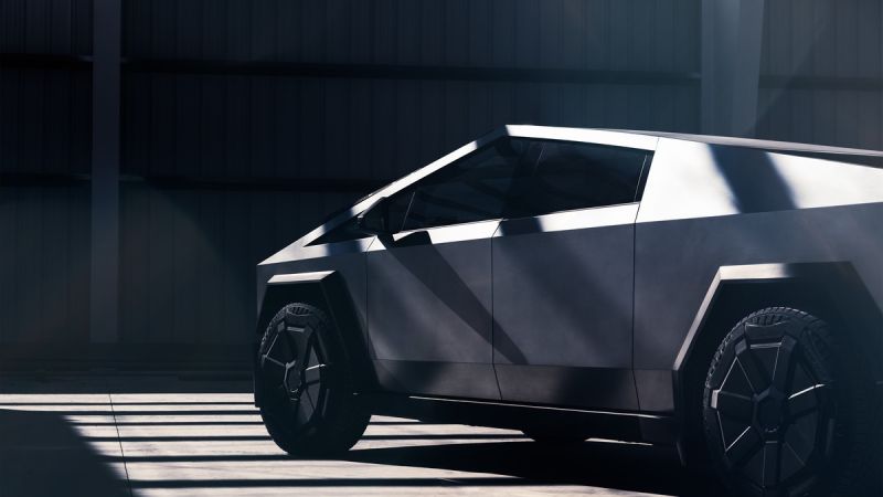 Exterior of Tesla Cybertruck