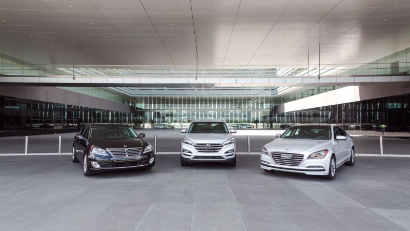 Hyundai Tucson, Genesis, and Equus frontal view