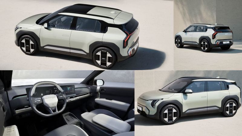 Kia EV3 exterior and interior