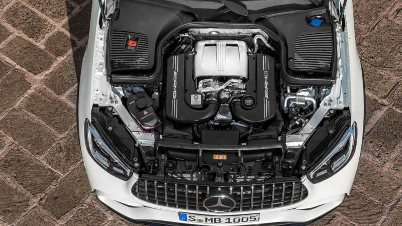 Mercedes AMG GLC63 engine bay