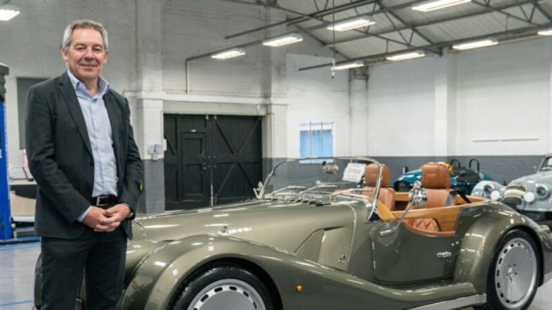 Steve Armstrong At Morgan Supplied By the Morgan Motor Company