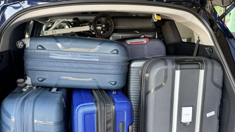 My 2025 Toyota Sienna 8-seater has luggage space for 10 large pieces of luggage and 1 wheelchair