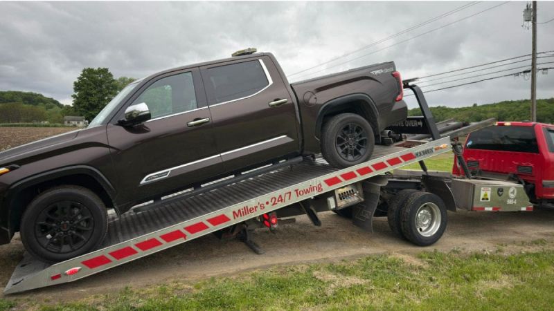 Nicholas' Toyota Getting Towed