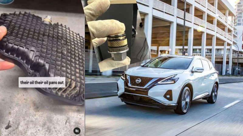 Nissan Murano Plastic Oil Pan with whiteSSUV vehicle