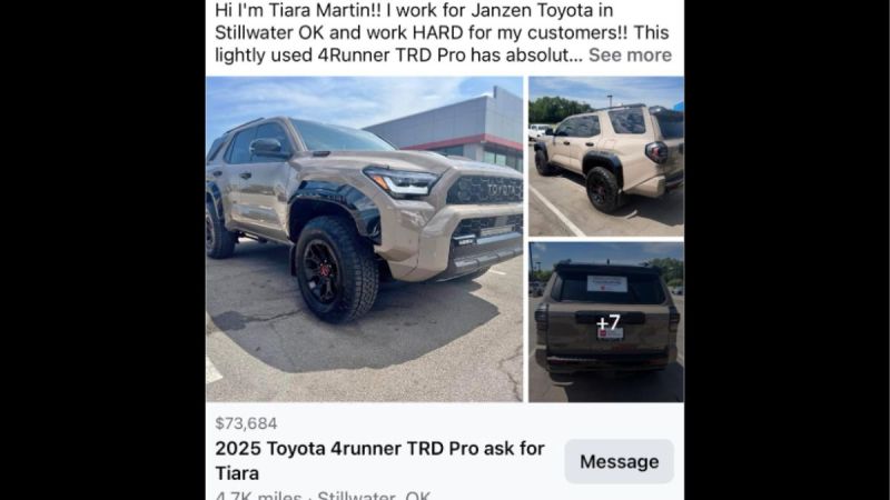 I’m Seeing Dealers Push Used 2025 Toyota 4Runner Prices Past $70K, At This Point the Markups Are Just Laughable