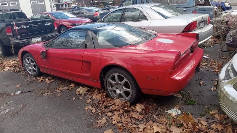Red 1993 Acura NSX barn find