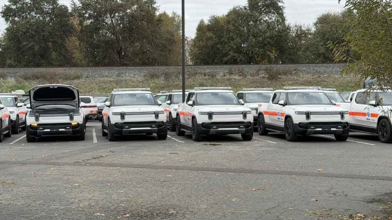 Rivian Has Hundreds of R1Ts Lined Up for Caltrans And Each One Gets a Hidden Battery Upgrade in the Spare Tire Compartment