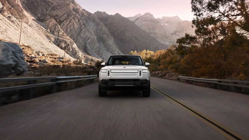 I Spotted This Rivian R1S Built for Amazon Studios Towing a Mobile Electric Powerplant and It Looks Like the Future on Wheels