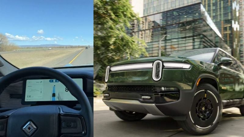 Rivian R1S Green with Rivian R1S Interior