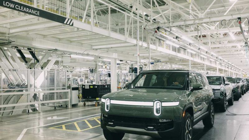 Rivian R1S on Production Line