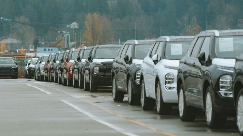 Rows of New Suvs in Dealership Parking Lot