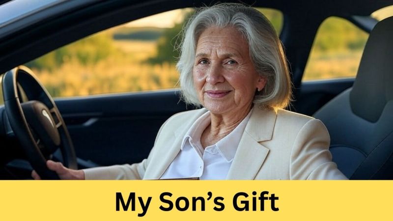 Son gifts a mother Tesla Model 3