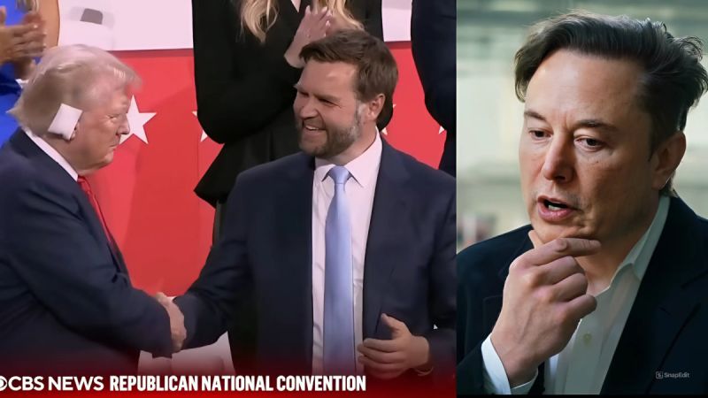 Tesla CEO Elon Musk, Donal Trump, JD Vance