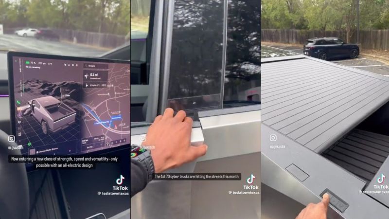 Tesla Cybertruck UI & door