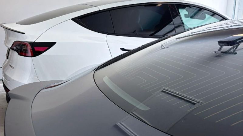 Xavier Aleman's Tesla Model 3 and Model Y in the garage
