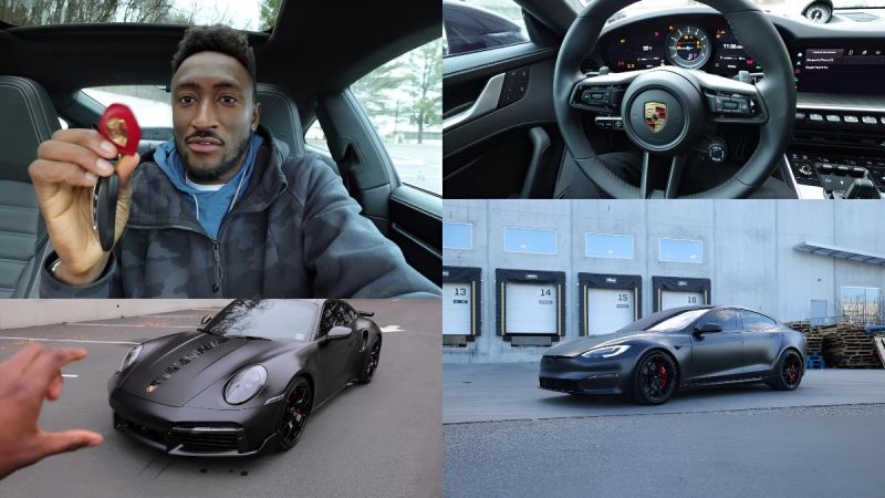 Tesla Model S, MKBHD, Porsche