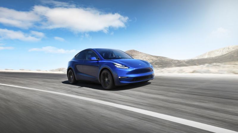 Blue Tesla Model Y
