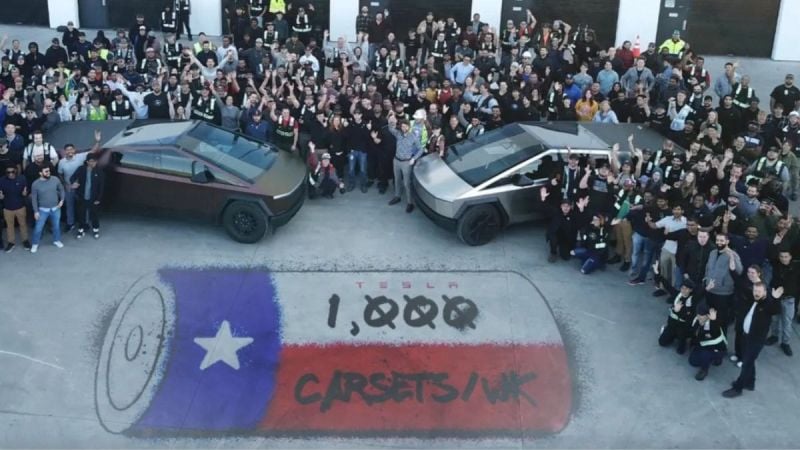 Tesla produces enough battery cells for 1,000 Cybertrucks a week