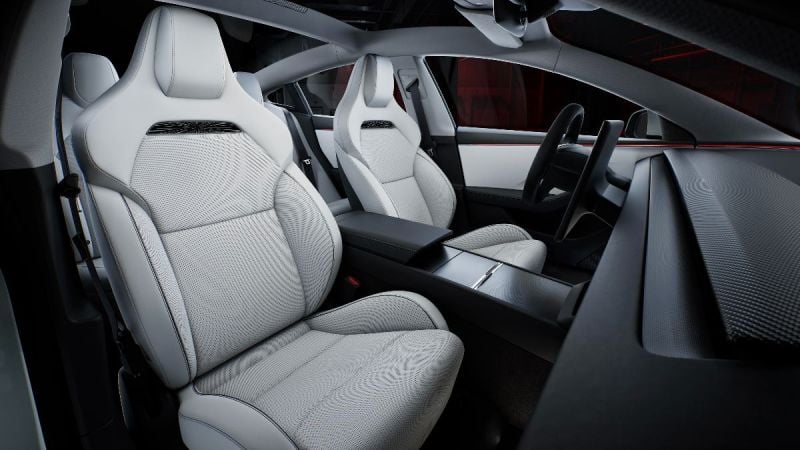 Tesla white seats