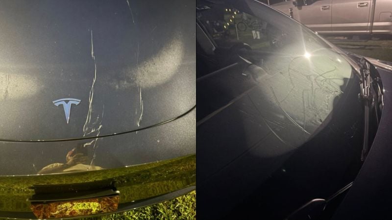 I’m Looking at a $2,500 Repair for My Tesla Model Y After a Bucket Hit Me at 80 MPH, But I Don’t Know If I Should Take It to Tesla Service or Another Shop