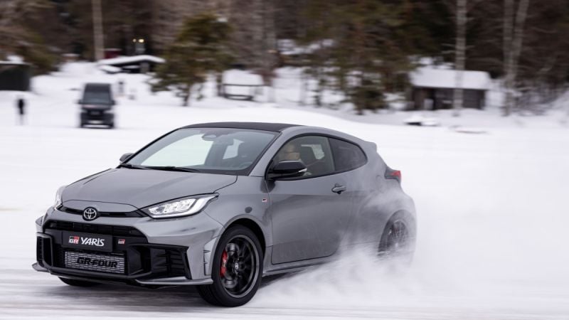 Toyota GR Yaris conquering snow and ice