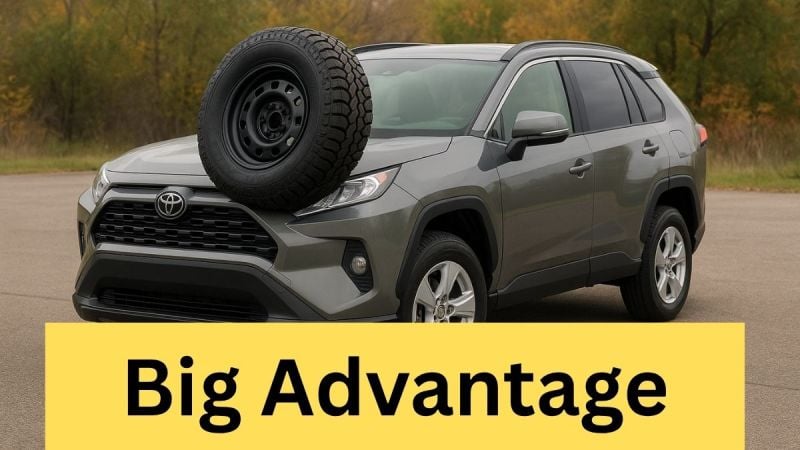 Toyota RAV4 with a spare tire