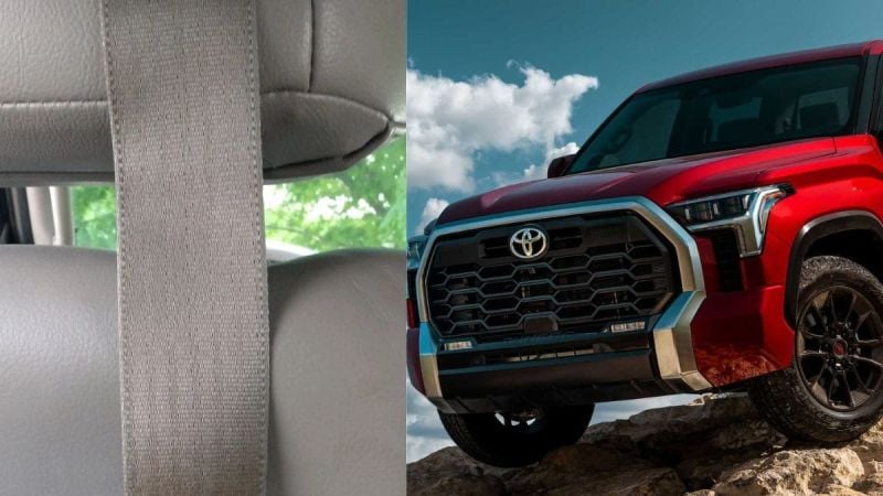 Toyota Tundra truck and how to clean its seat belt